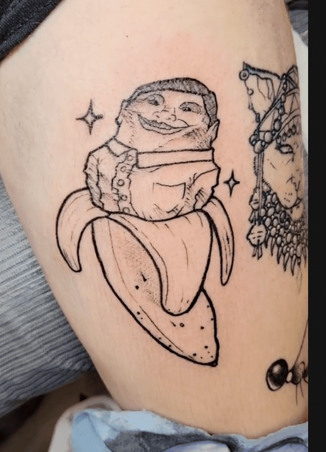 Banana Serpo Alien Dandadan Tattoo
