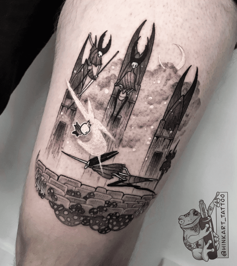 Beautiful Sisters of Battle Hollow Knight Tattoo