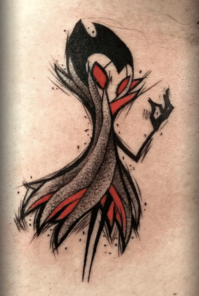 Black Red Grimm Hollow Knight Tattoo