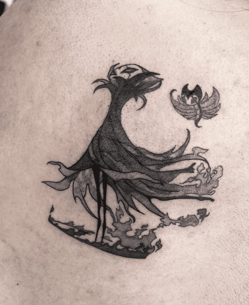 Black Simple Grimm Hollow Knight Tattoo