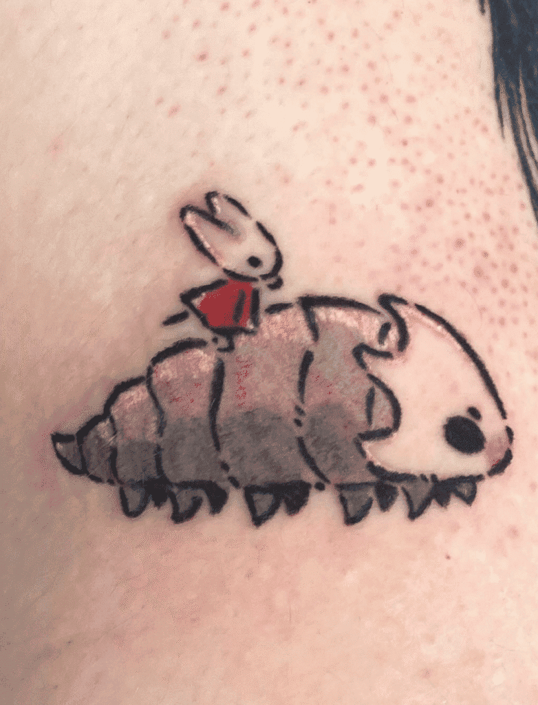 Cartoon Bell Beast Hollow Knight Tattoo