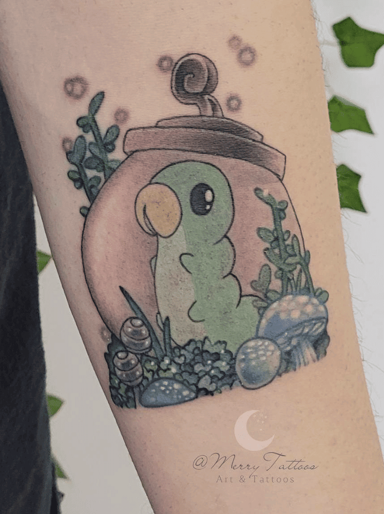 Colorful Grub Hollow Knight Tattoo