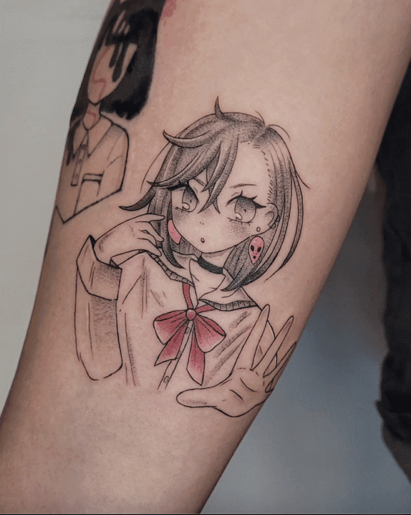 Cute Momo Dandadan Tattoo