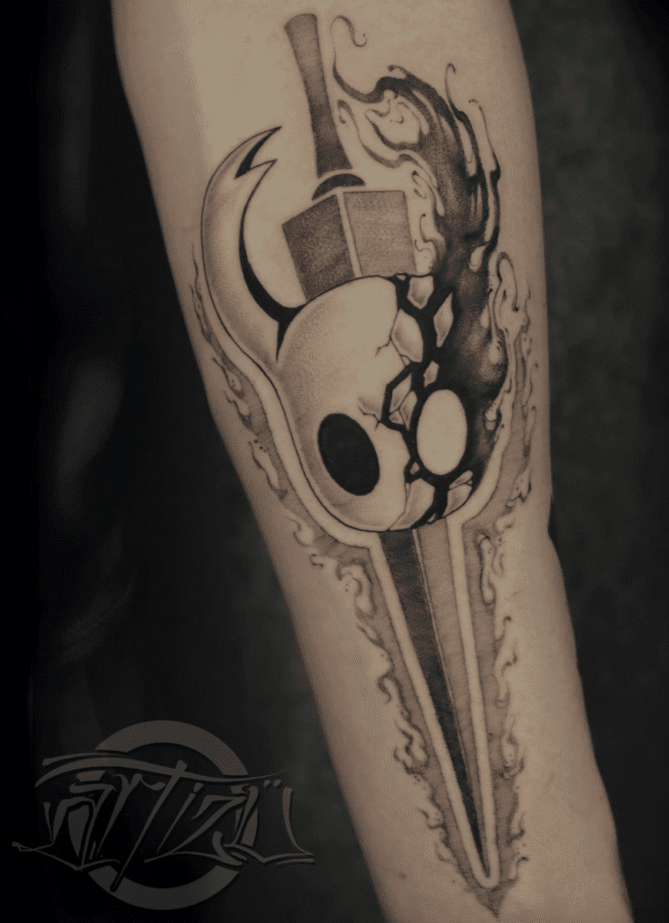 Dotted Nail Hollow Knight Tattoo