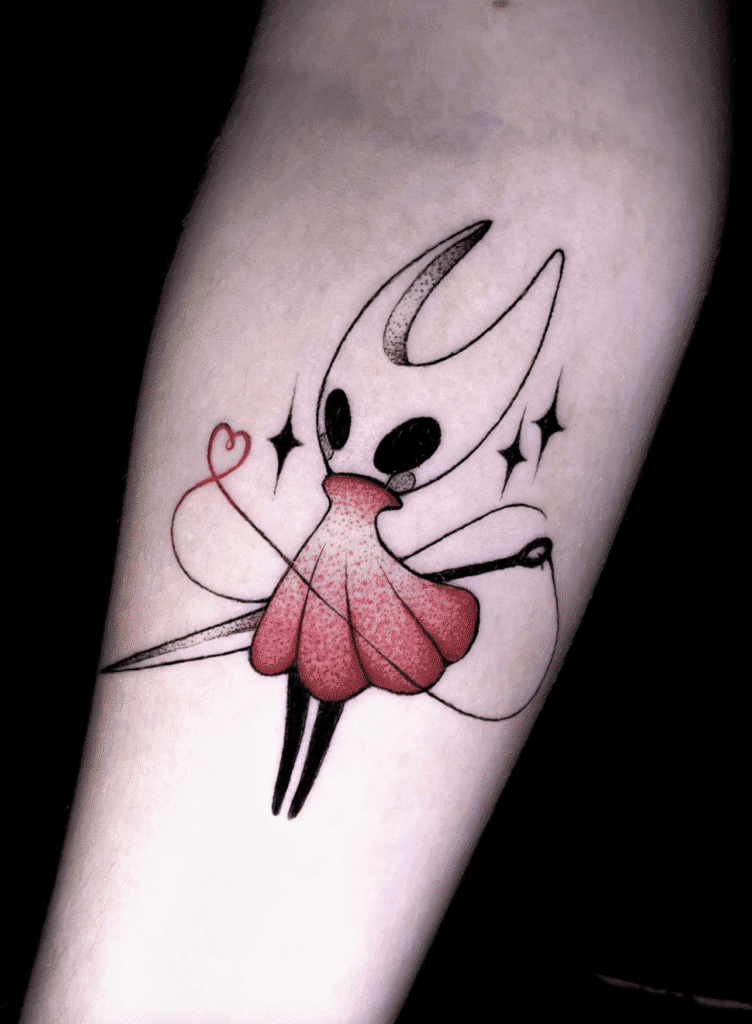 Elegant Hornet Hollow Knight Tattoo