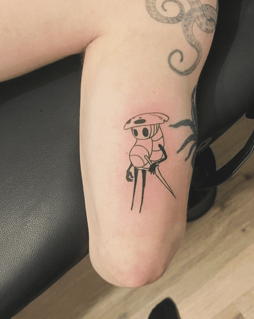 Line Art Quirrel Hollow Knight Tattoo