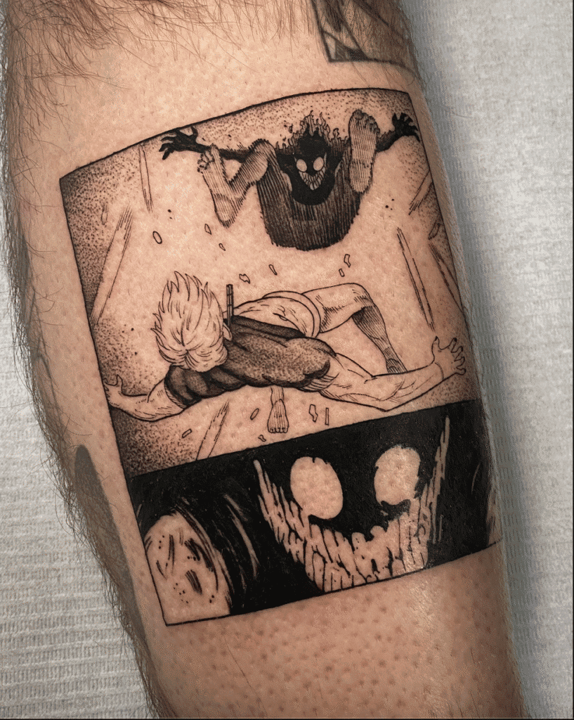 Manga Panel Okarun Dandadan Tattoo