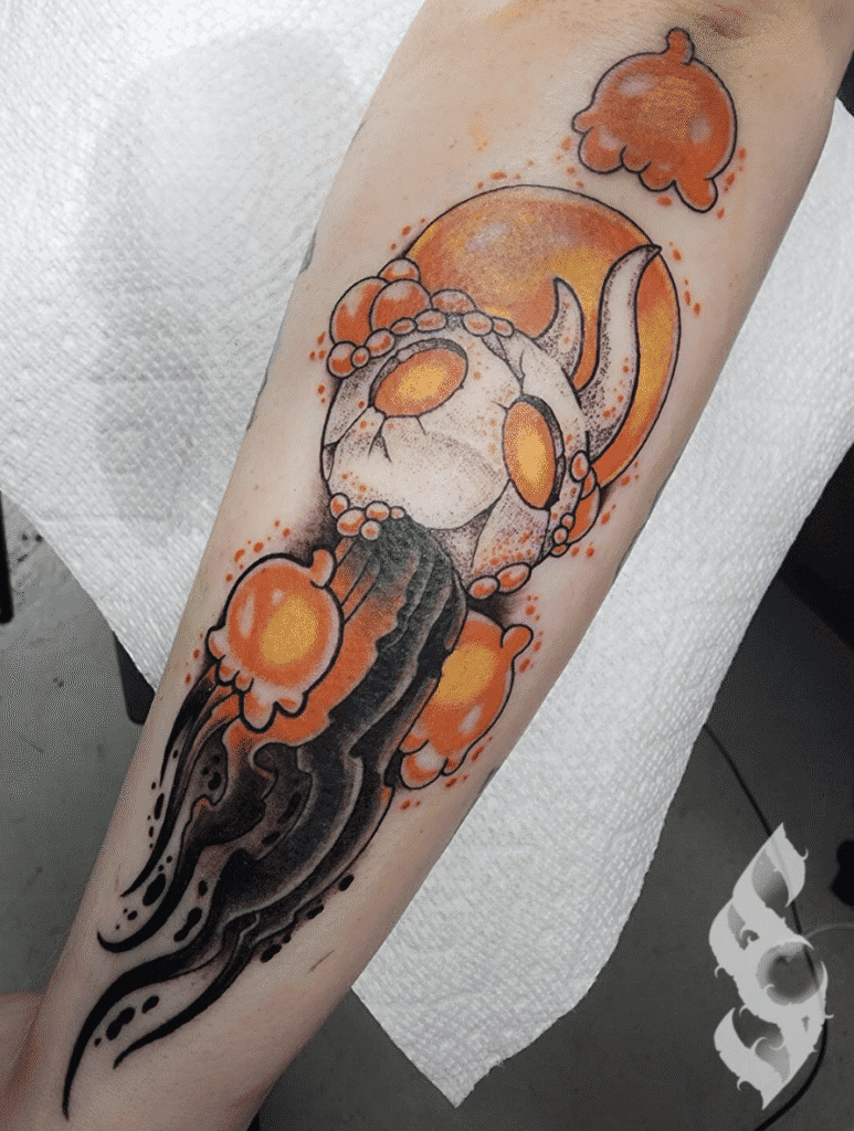 Orange Broken Vessel Hollow Knight Tattoo