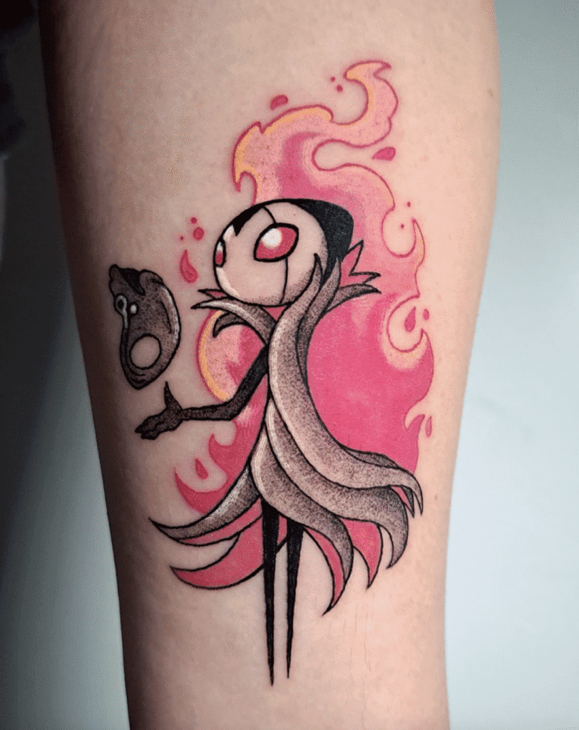 Pink Grimm Hollow Knight Tattoo