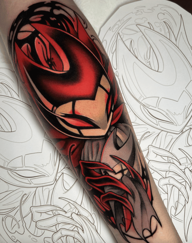 Red Grimm Hollow Knight Tattoo