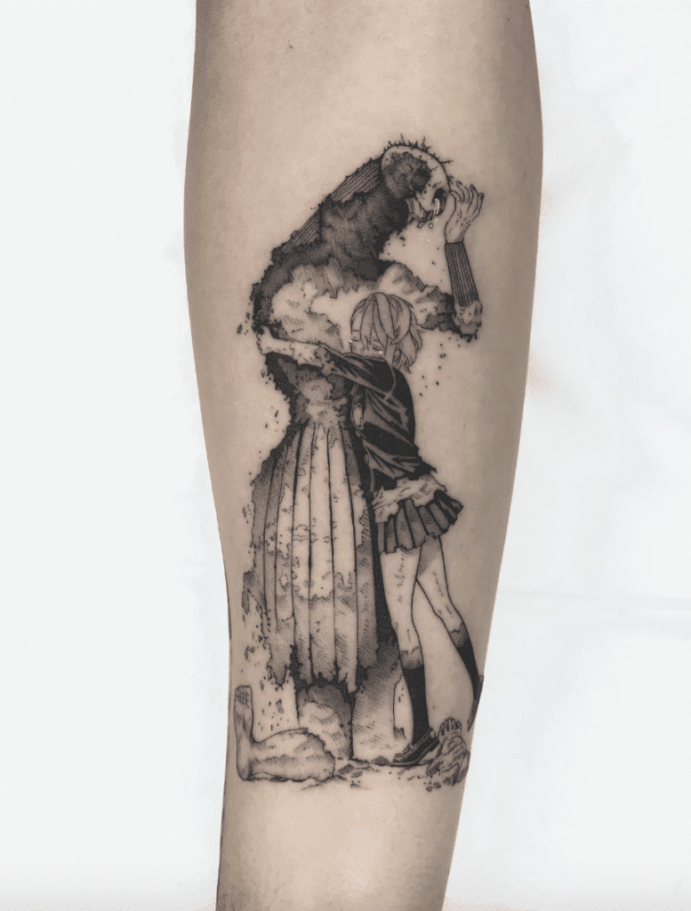 Silky and Aira Dandadan Tattoo