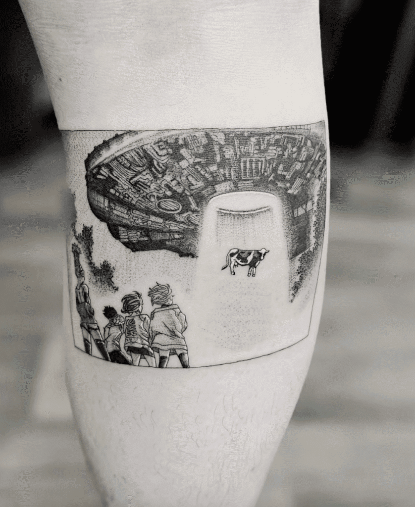 UFO Mr. Mantis Shrimp Dandadan Tattoo