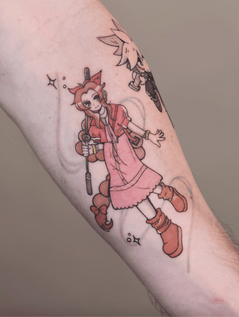 Aeris Video Game Tattoo