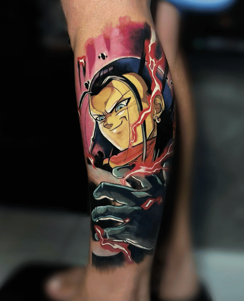 Android Super 17 Dragon Ball Tattoo