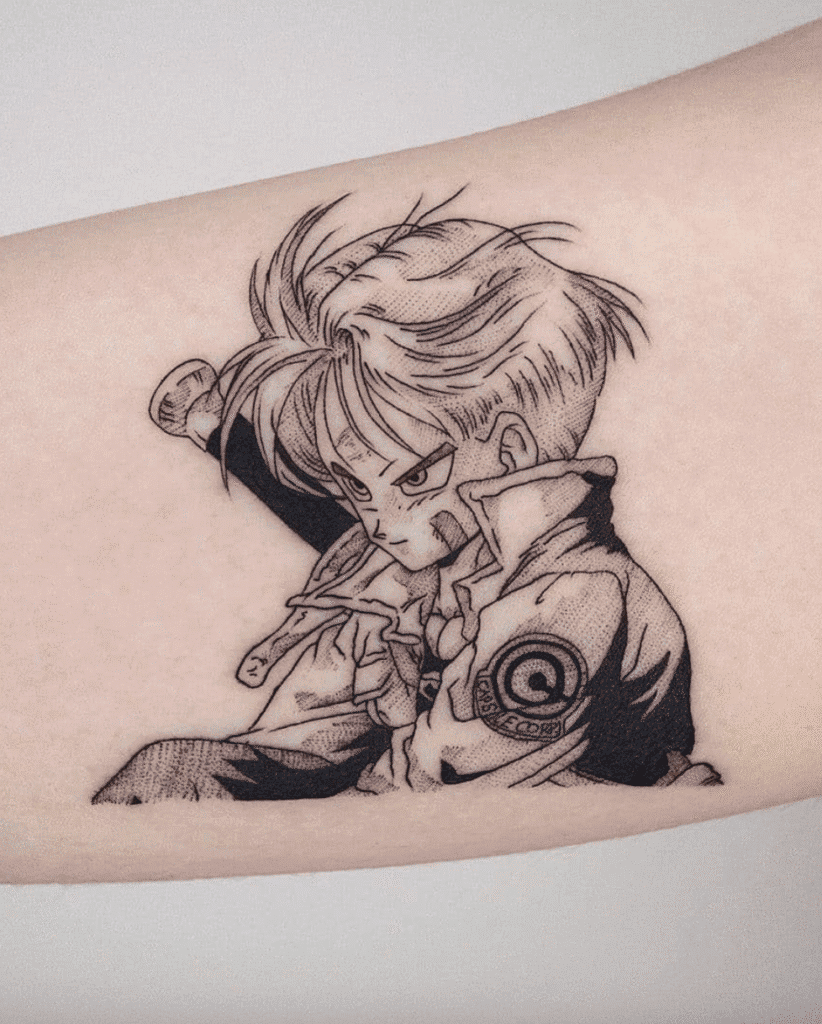 Base Trunks Dragon Ball Tattoo