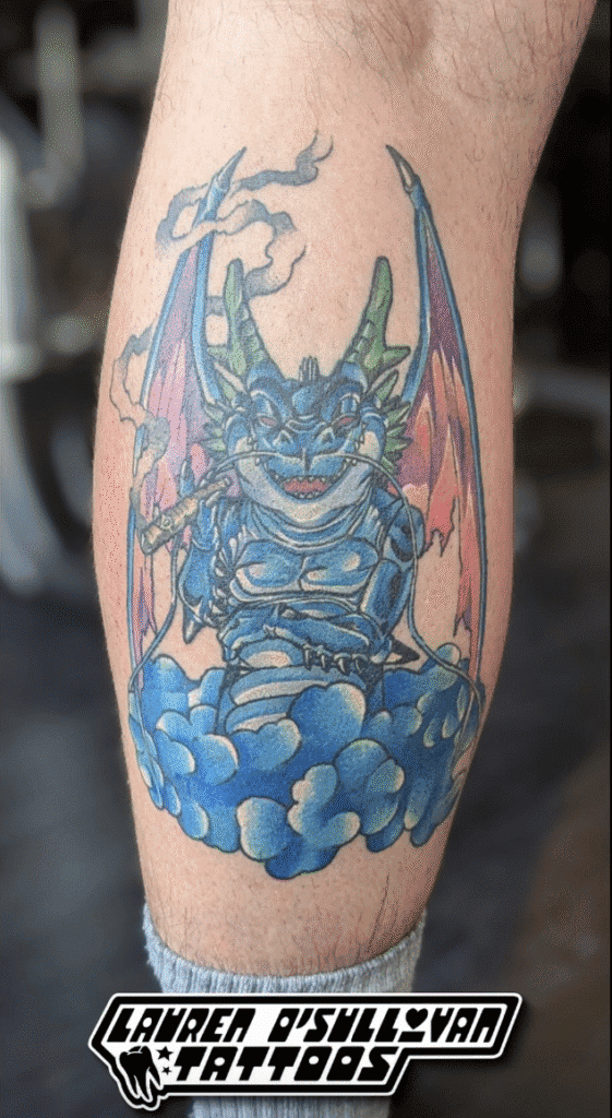Black Smoke Shenron Dragon Ball Tattoo
