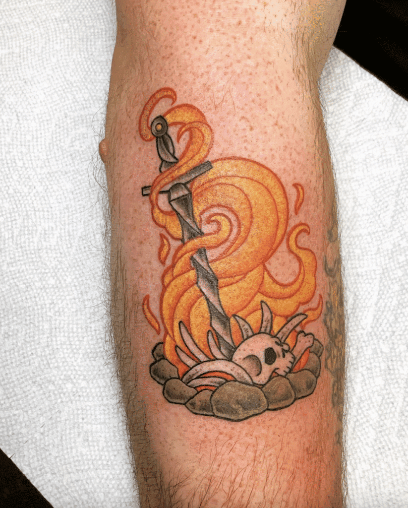 Bonfire Soulsborne Tattoo
