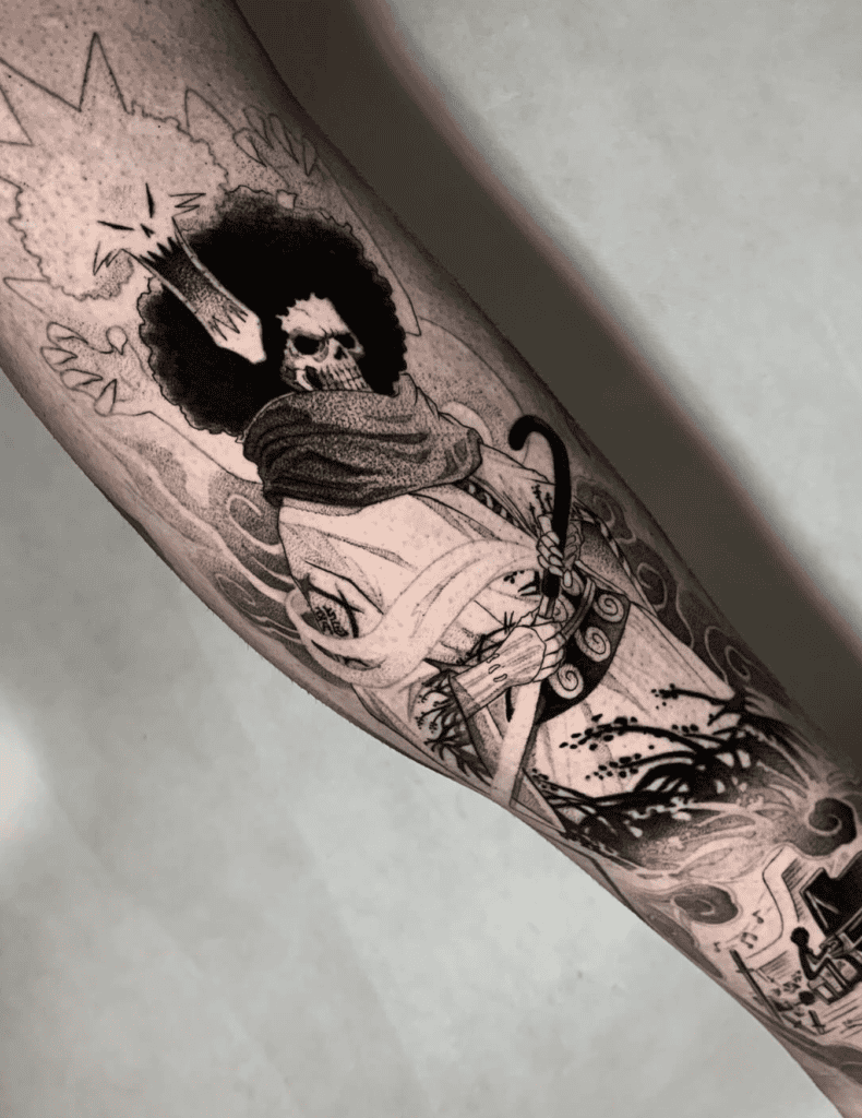 Brook Samurai One Piece Tattoo