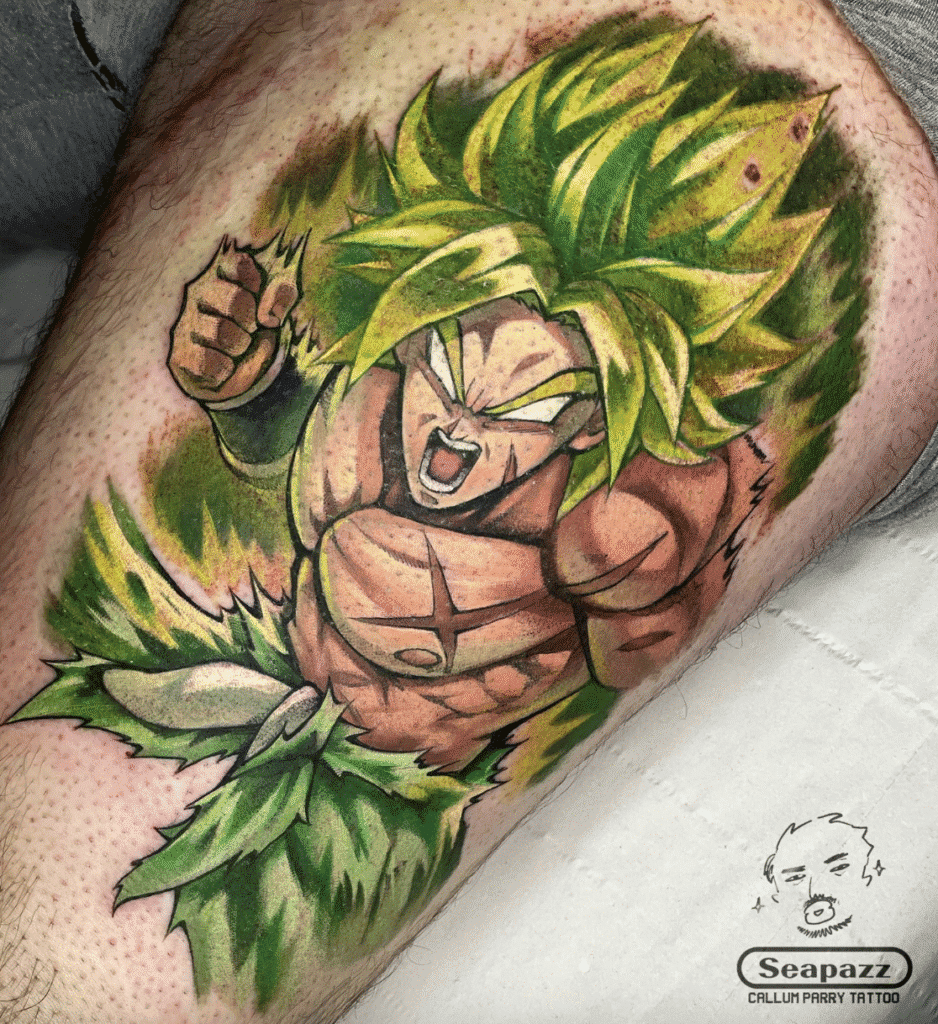 Legendary Super Saiyan DB Super Broly Dragon Ball Tattoo