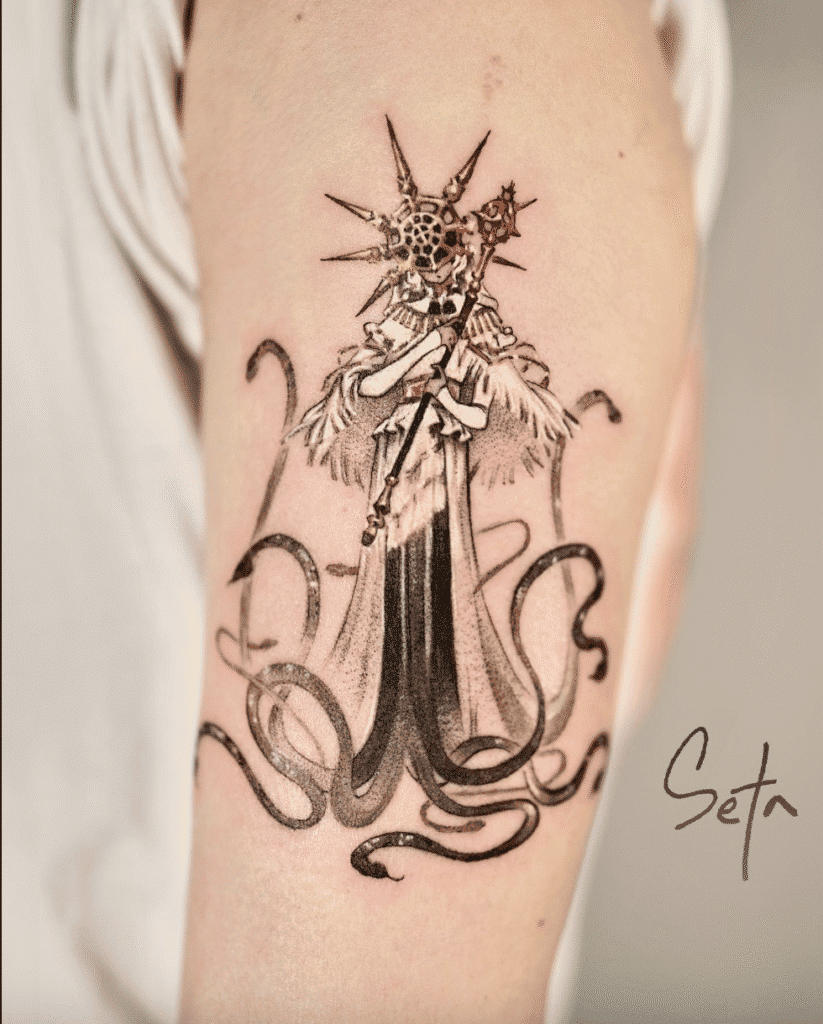Dark Sun Gwyndolin Soulsborne Tattoo