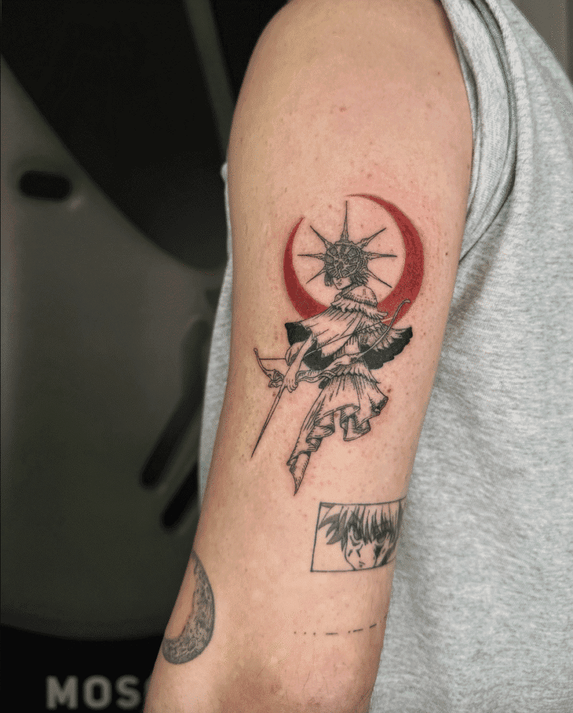 Dark Sun Gwyndolin Two Soulsborne Tattoo