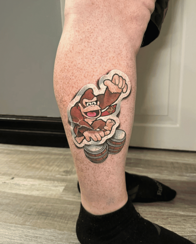 Donkey Kong Video Game Tattoo