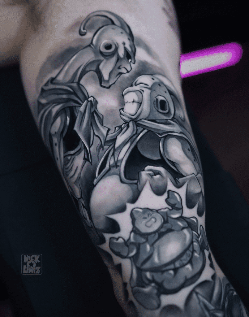 Evil Buu Dragon Ball Tattoo