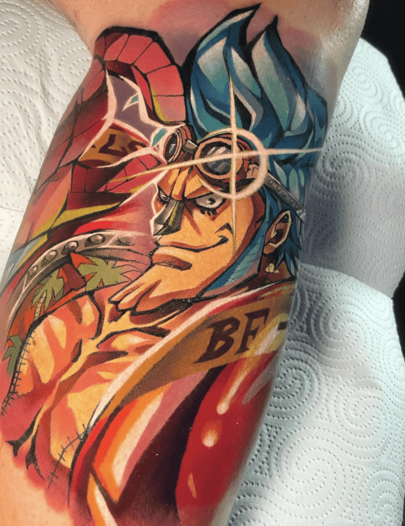 Franky Google One Piece Tattoo