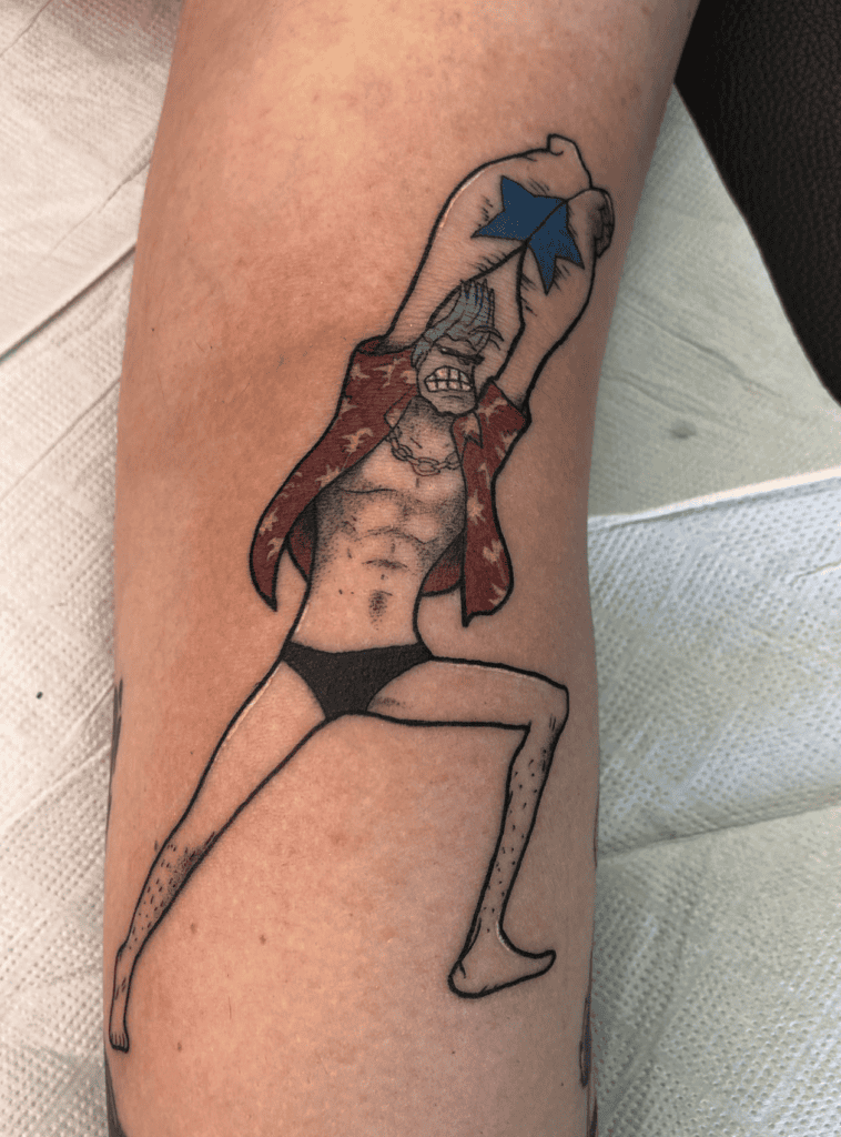 Franky Pose One Piece Tattoo