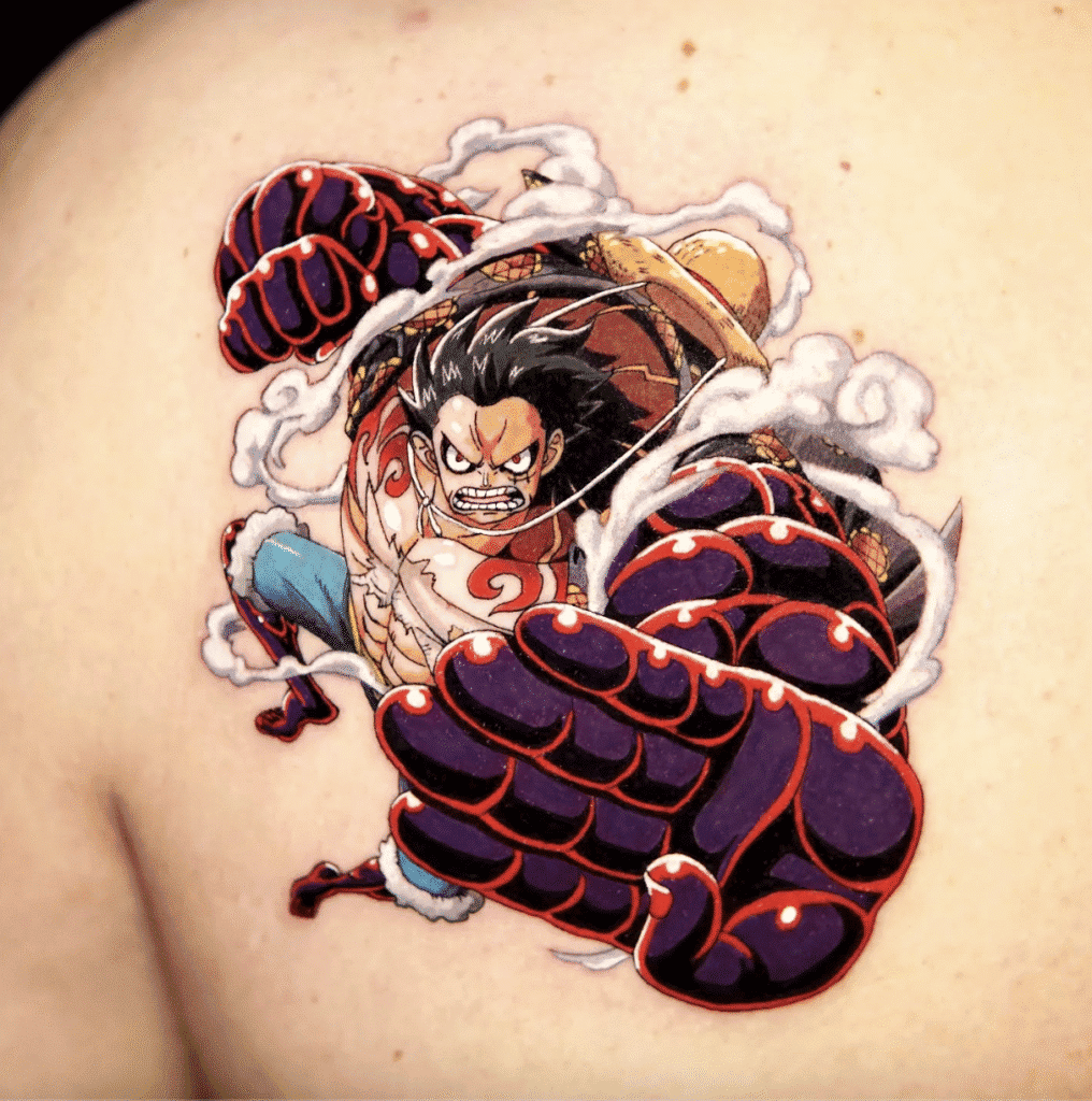 Gear 4 Monkey. D. Luffy One Piece Tattoo