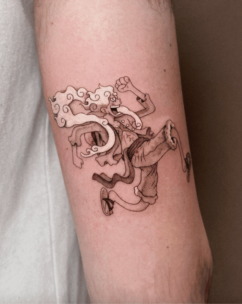 Gear 5 Monkey. D. Luffy One Piece Tattoo