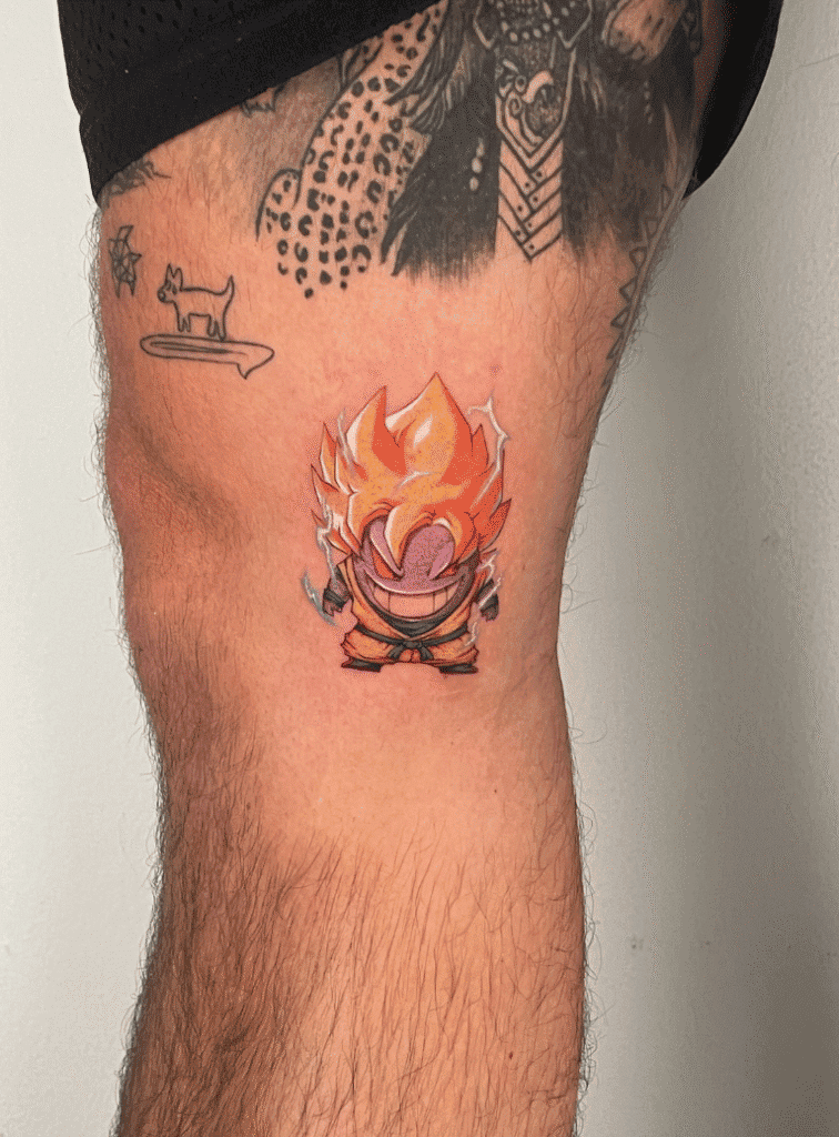 Gengar Pokémon X Dragon Ball Tattoo