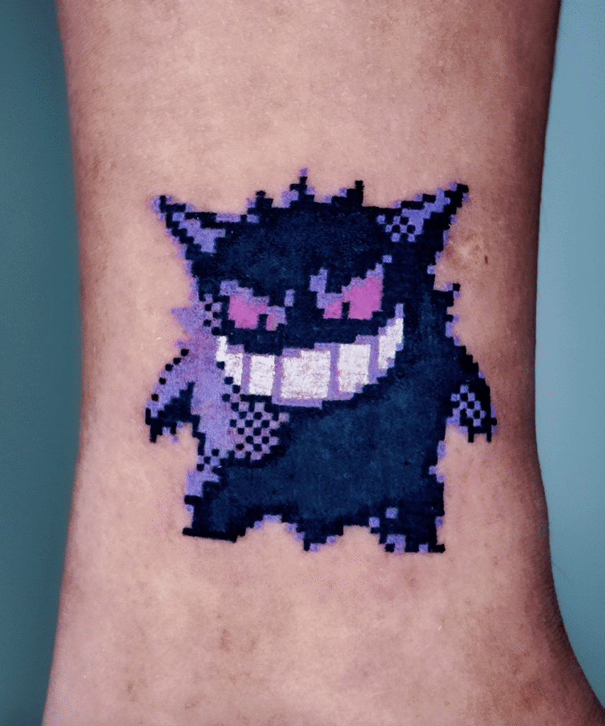 Gengar Video Game Tattoo