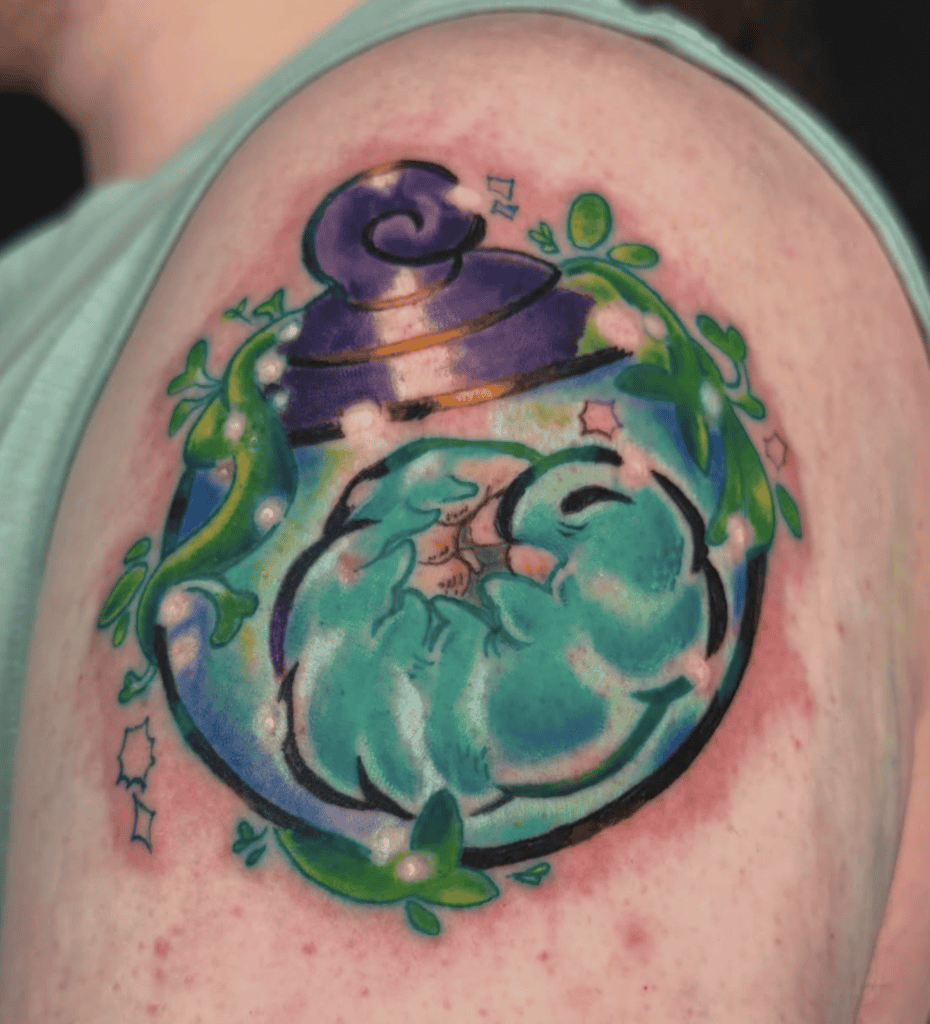 Grub Sleep Hollow Knight Tattoo