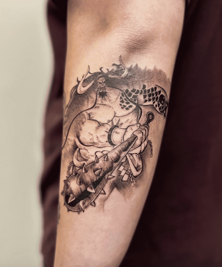Human Kaido One Piece Tattoo