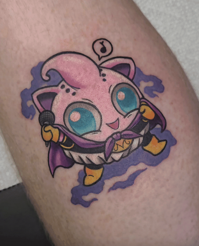 Jigglypuff Pokémon X Dragon Ball Tattoo