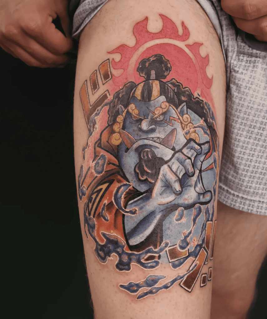 Jinbei Fight One Piece Tattoo