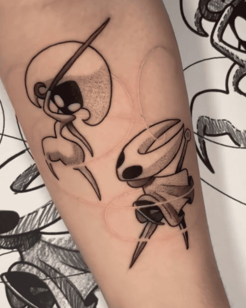 Lace Battle Hollow Knight Tattoo