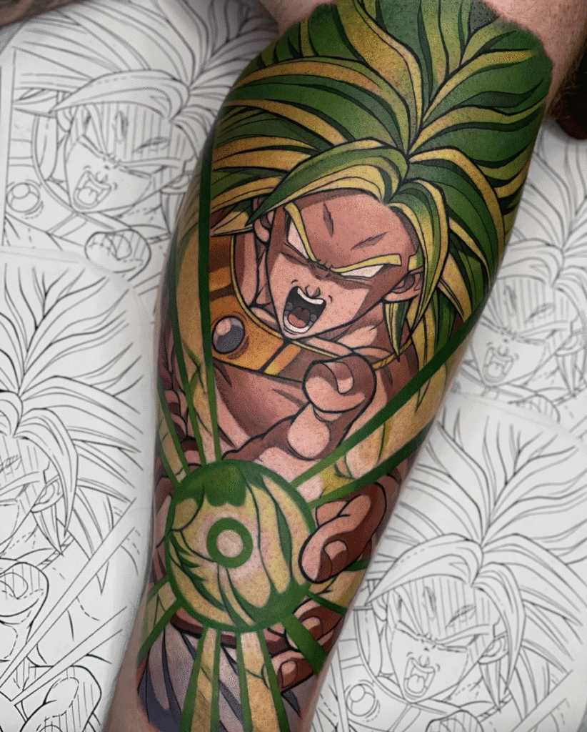 Legendary Super Saiyan Broly Dragon Ball Tattoo