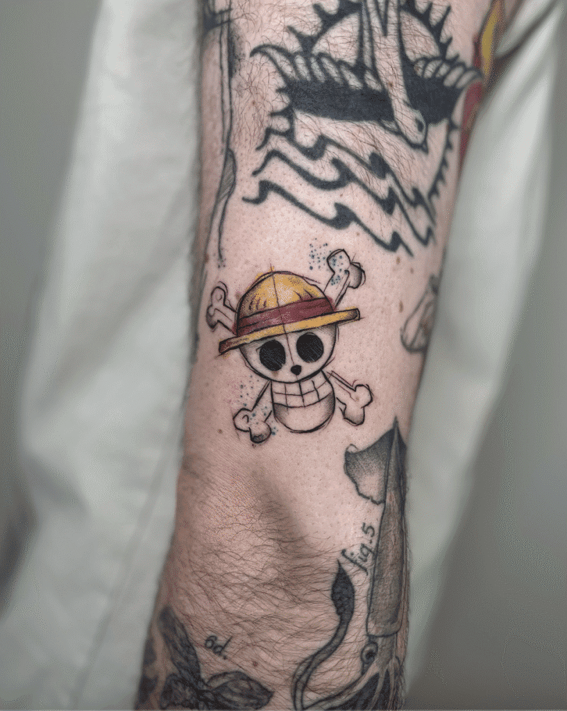 Luffy Jolly Roger One Piece Tattoo