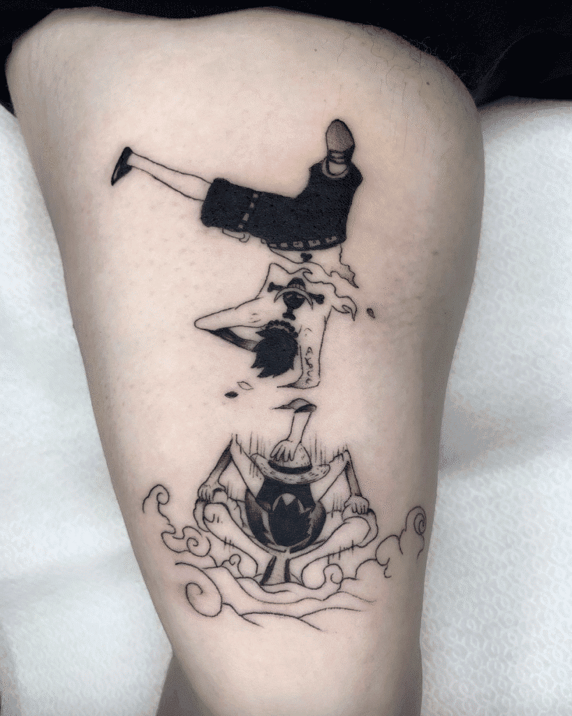 Luffy with Portgas. D. Ace One Piece Tattoo