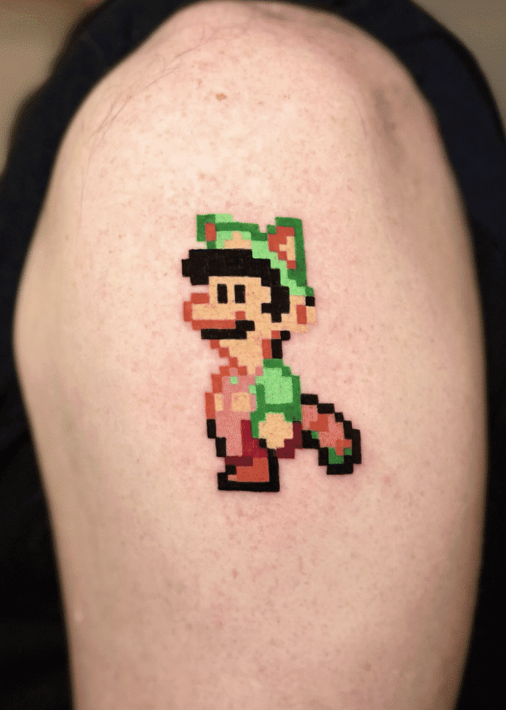 Luigi Video Game Tattoo