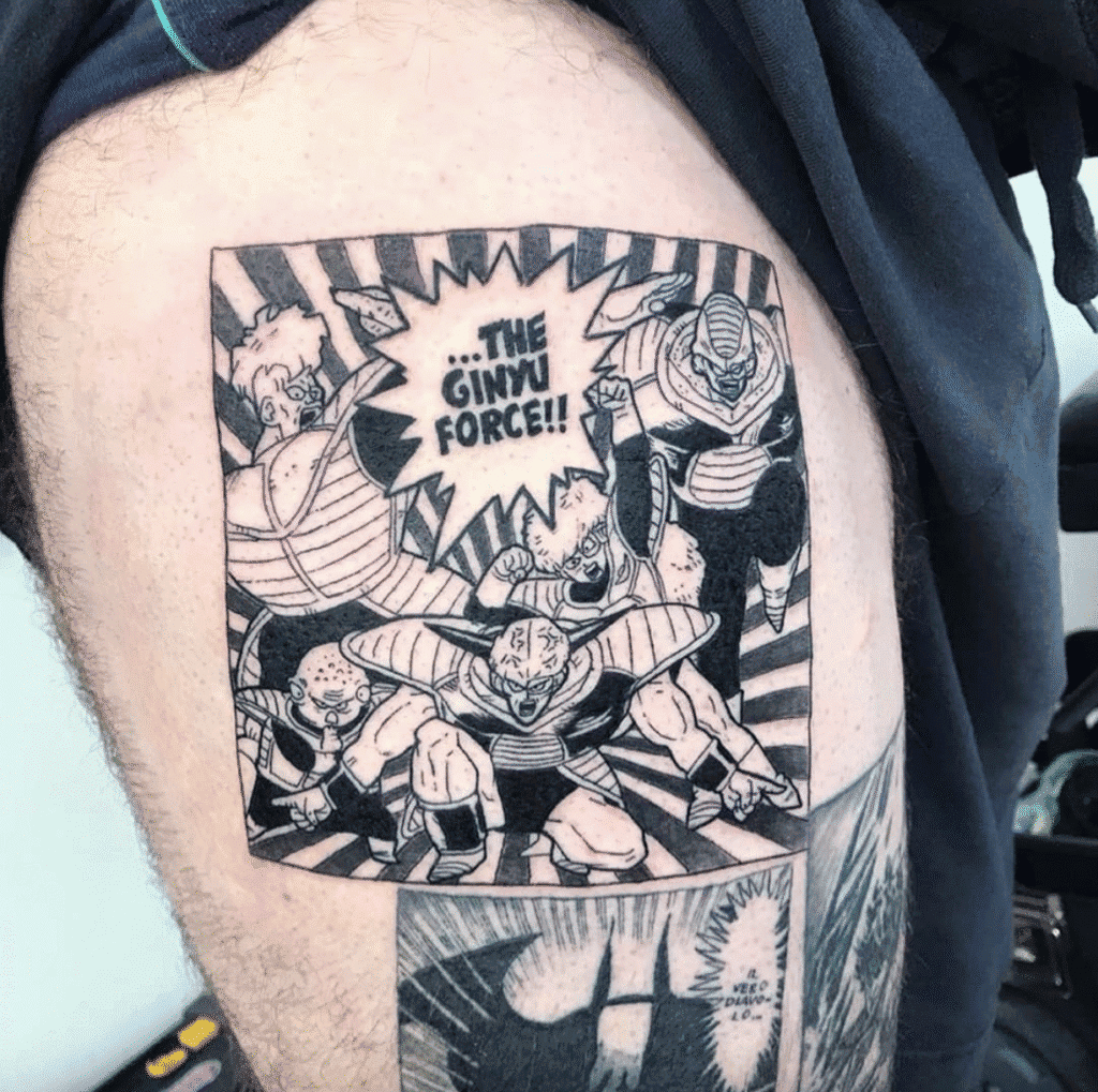 Manga Panel Ginyu Force Dragon Ball Tattoo