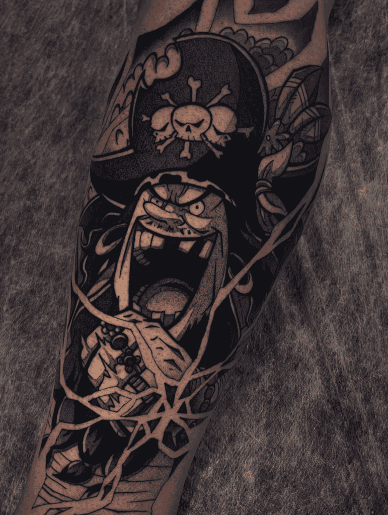 Marshall D. Teach Emporer One Piece Tattoo