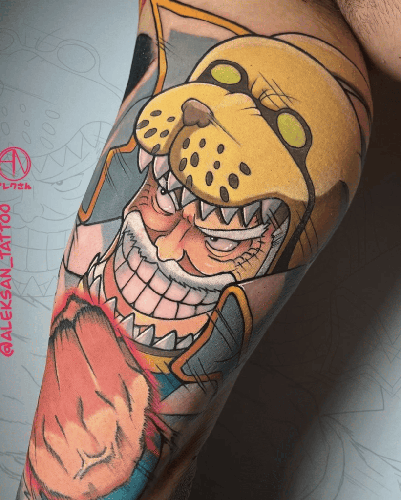 Monkey. D. Garp Dog One Piece Tattoo