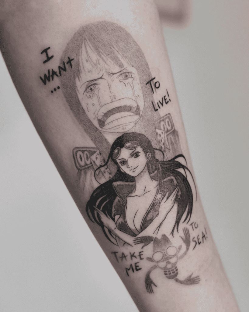 Nico Robin Journey One Piece Tattoo