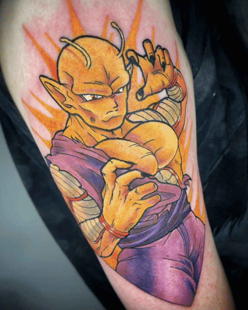 Orange Piccolo Dragon Ball Tattoo