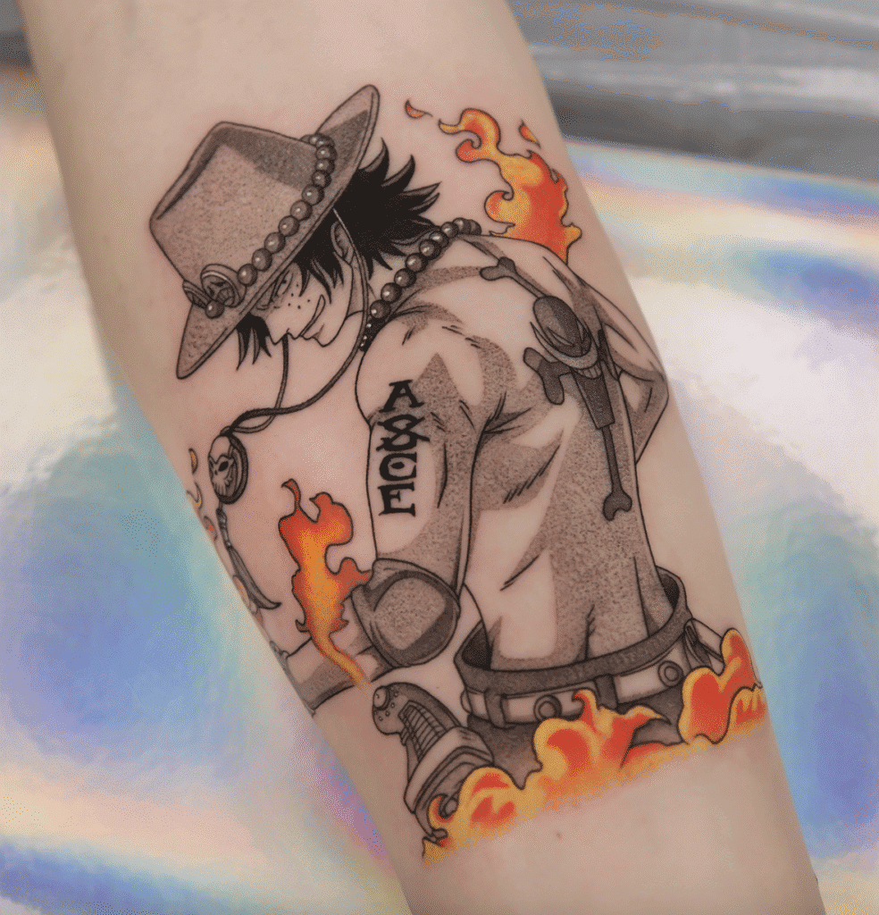 Portgas. D. Ace One Piece Tattoo