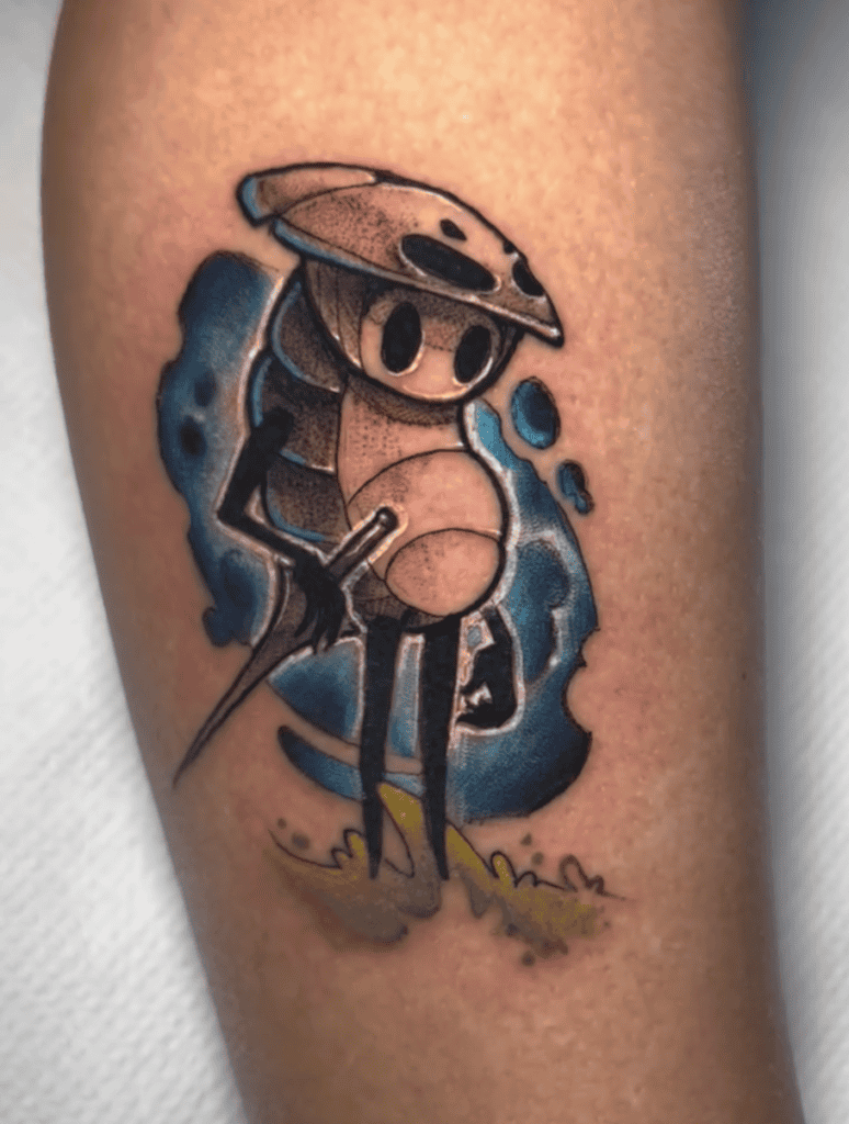 Quirrel Mask Hollow Knight Tattoo