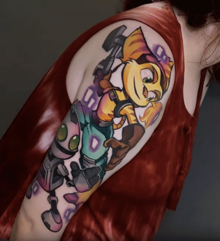 Ratchet and Clank Video Game Tattoo